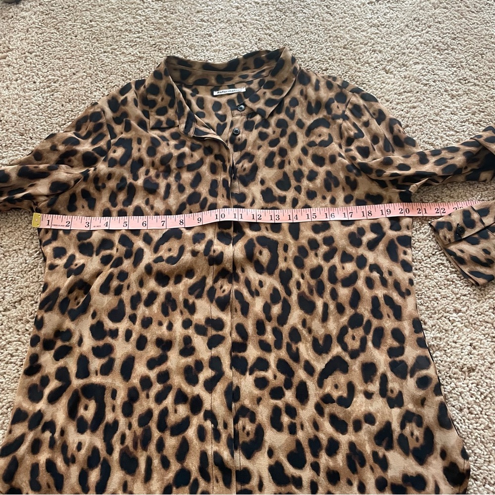 Reformation Leopard Print Button Down Shirt - Picture 8 of 8